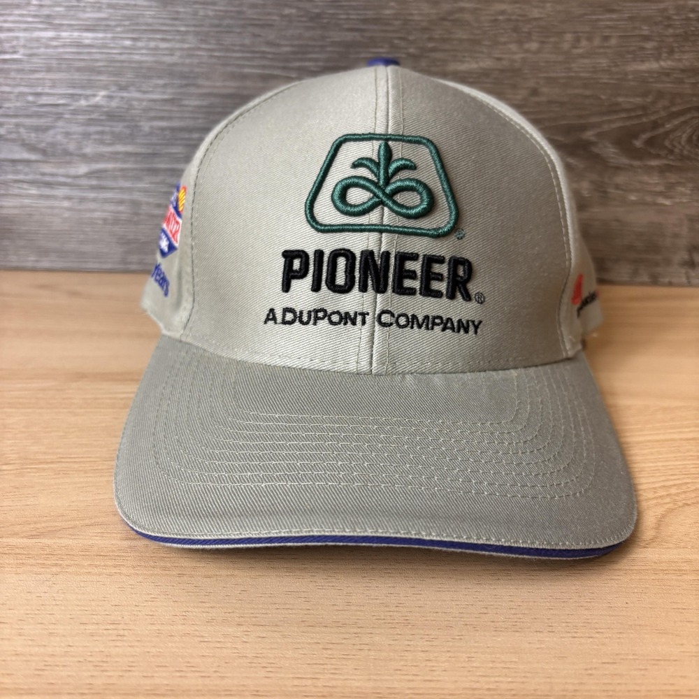 VINTAGE Pioneer Hat Cap Strap Back Khaki Embroidered Patch Advertising Mens 00s